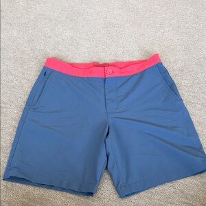 Men's Blue and Red Shorts Vinyard Vines